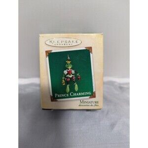 2004 Hallmark PRINCE CHARMING Miniature Ornament Frog King Beaded Keepsake